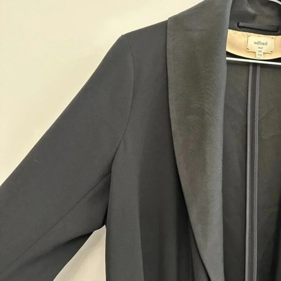 Wilfred Chevalier Jacket Relaxed Open-Front Blazer Black Women's Size 4 Office - Picture 4 of 16